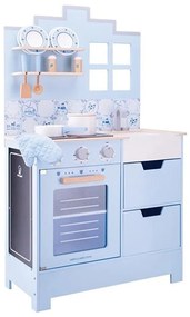 New Classic Toys - Fa konyha kiegészítőkkel kék