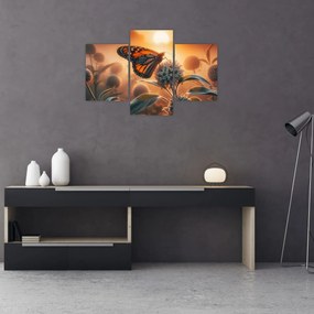 Kép – Pillangó a lenyugvó napban (90x60 cm)