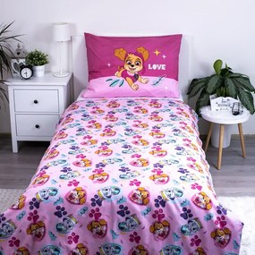 Egyszemélyes mikroszálas gyerek ágyneműhuzat 140x200 cm Paw Patrol – Jerry Fabrics