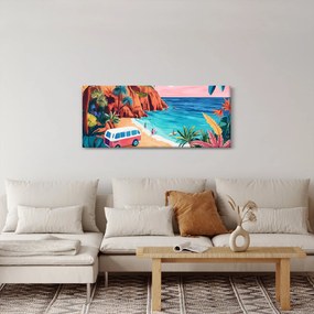 Kép - Lakóautó az óceánnál (120x50 cm)