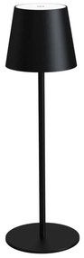 LED fényerőszabályozható újratölthető asztali lámpa LED/4W/4000 mAh 3000/4000/5500K IP44 fekete