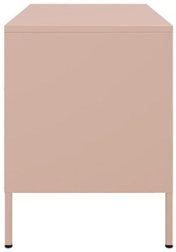 rózsaszín acél TV-szekrény 68 x 39 x 50,5 cm