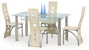 CRISTAL asztal, átlátszó/tejüveg