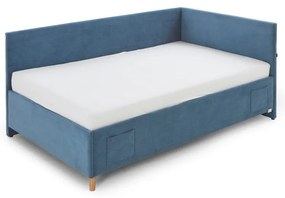 Kék ágyneműtartós sarok gyerekágy 90x200 cm Cool – Meise Möbel
