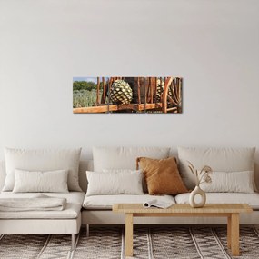 Kép - Oldalkocsi (órával) (90x30 cm)