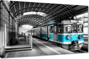 Vászonkép 120x70 Türkiz vonat Pkp