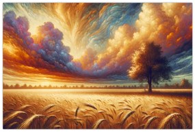 Kép – Fa a mezőn (90x60 cm)