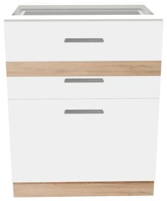 Salandra háromfiókos alsó konyhaszekrény IC 40 Fehér N