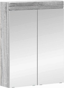 vidaXL Fürdőszobai tükörszekrény TULUM Szürke Sonoma 60 x 16,5 x 78 cm