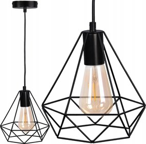 Mennyezeti Lámpa Függő Dekoratív Túlnyúlás E27 Fekete Vigo Sanico