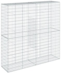 horganyzott vas gabion kosár fedéllel 200 x 50 x 200 cm