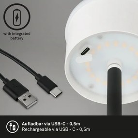 Briloner 1438015 - LED dimmelhető állólámpa KIKI 4,3W/5V IP44 2600 mAh fekete