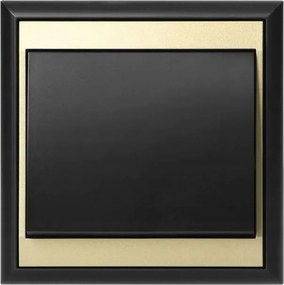 Lépcsőkapcsoló kerettel Változtatható kapcsoló fekete-arany matt Luna Abex