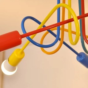 LED gyereklámpa OXFORD 5xE27/15W/230V mennyezeti