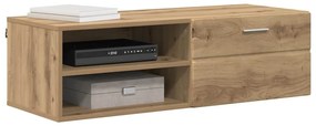 TV szekrény fiókkal kézműves tölgy 100.5 x 39 x 30 cm Faanyag