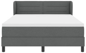 Boxspring Ágy Matrac Fekete 160x200 cm Szövet
