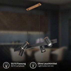 Briloner 4059045 - ERA kábeles csillár 4xGU10/10W/230V fekete