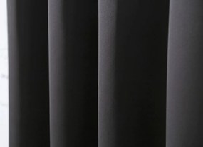 Függöny OXFORD LIGHT 140x270 cm, fekete Felfüggesztés: Hullámos sínszalag