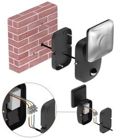 LED Kültéri flexibilis fali lámpa NIKA LED/12,5W/230V IP44