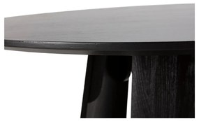 Kerek étkezőasztal fekete asztallappal ø 120 cm Zuri – MOME