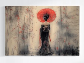 Vászonkép Canvas Nő Gésa Esernyő Japán Kelet Ázsia 120x80