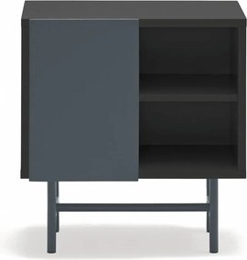 Fekete-antracitszürke matt éjjeliszekrény Nube – Teulat