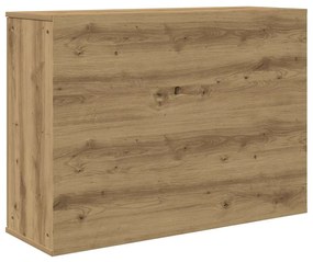 kézműves tölgy színű szerelt fa tálalószekrény 90x29,5x65 cm