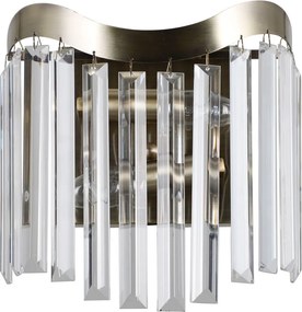 ITALUX WL-44544-2 SABRIGA Kristály Fali Lámpa Antik bronz E14 IP20