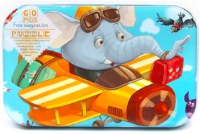 Fából készült Puzzle - Elefánt 60db
