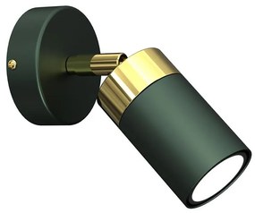 JOKER fali spotlámpa 1xGU10/25W/230V zöld/arany