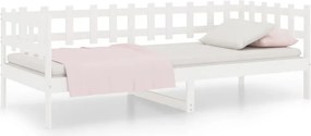 vidaXL fehér tömör fenyőfa kanapéágy matrac nélkül 90 x 200 cm