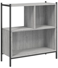 szürke sonoma színű szerelt fa könyvespolc 72 x 28 x 77,5 cm