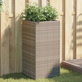 SzĂŒrke polyrattan kerti ĂŒltetĆlĂĄda 40x40x80 cm