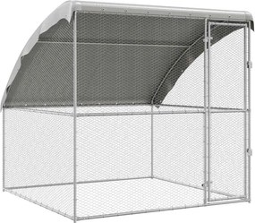 vidaXL Csirkeketrec Ezüst 2 x 2 x 2 m Horganyzott acél