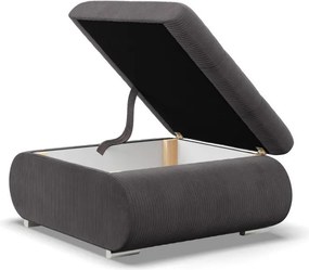 Tokio puff, kordbársony, szürke