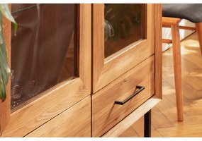 Natúr színű tölgyfa tálalószekrény 144x95 cm Abies – The Beds