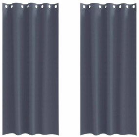 Függönyök függönyökkel 2 pcs Antracit 225x140cm Poliészter