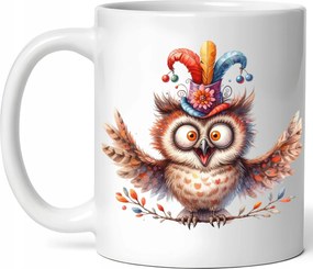 Látványos Bögre Őrült Vicces Bagoly Kerámia Doboz 330ml