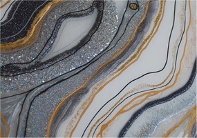 Flizelin tapéta falra Prémium kő hullámok 208x146 ragasztó