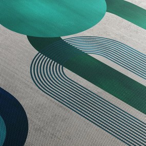 Kép - Vonalak és kör alakzatok (120x50 cm)
