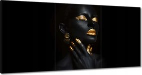 Vászonkép 60x30 Arannyal bevont arc