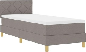 vidaXL LED Box Spring Ágy matracmal leddel Tópszínű 80 x 200 cm szövet