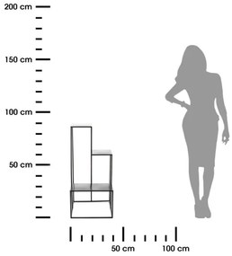 KASKADA virágtartó állvány 85x40 cm fekete