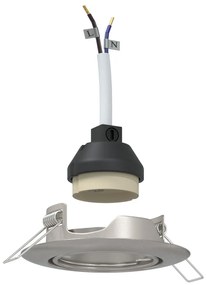 Beépíthető Spotlámpák 24 db Kerek GU10 Ezüst Ø90 mm Acél