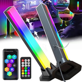 2x Light Bar Asztali lámpa Rgb világítás Multicolor Bar