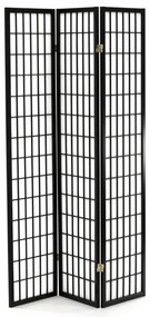 Fekete Tömörfa Paraván. EF-E803 BK