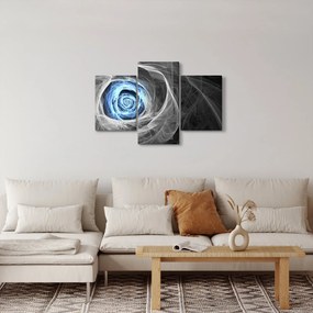Kép - Absztrakt rózsa kék (90x60 cm)