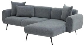 PISA L-alakú sarokgarnitúra, jobb oldali, szürke