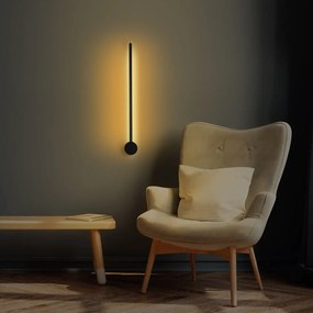 Fekete LED fali lámpa ø 7 cm Sword – Opviq lights
