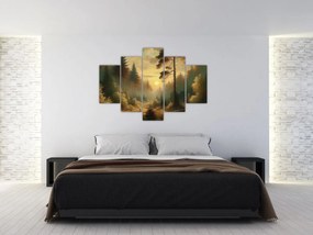 Kép - Napfény az erdőben (150x105 cm)